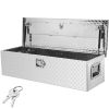Heavy Duty Aluminum Truck Bed Tool Box, Diamond Plate Tool Box with Side Handle and Lock Keys, Storage Tool Box Chest Box Organizer for Pickup