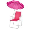Folding Beach Chair with Umbrella for Adults, Lightweight Porable Camping Chair with 265lbs Capacity for Travel Picnic Concert & Outdoor Activities