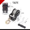 800lbs Boat Trailer Winch, Hand Winch with Gloves, Heavy Duty Hook with 33ft Steel Cable, Manual Operated Winch for Trailers ATV UTV Boat Marine