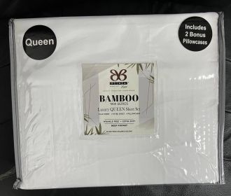 Bamboo 2000 Count Solid 6 Piece Sheet Set - Assorted (Bed Size: Full, Color: White)