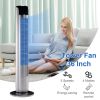 Tower Fan for Home, 36" Standing Floor Fan, 25 ft/s Bladeless Fan Cold Air, Remote, 60° Oscillation, 12H Timer, 5 Speeds, 4 Modes, LED Display