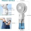 Handheld Misting Fan Rechargeable Battery Operated Portable 4 Speeds & 55ml 360° Swiveling Personal Fan for Travel Camping Outdoor