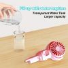 Handheld Misting Fan Rechargeable Battery Operated Portable 4 Speeds & 55ml 360° Swiveling Personal Fan for Travel Camping Outdoor