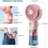 Handheld Misting Fan Rechargeable Battery Operated Portable 4 Speeds & 55ml 360° Swiveling Personal Fan for Travel Camping Outdoor