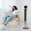 Tower Fan for Home, 36" Standing Floor Fan, 25 ft/s Bladeless Fan Cold Air, Remote, 60° Oscillation, 12H Timer, 5 Speeds, 4 Modes, LED Display